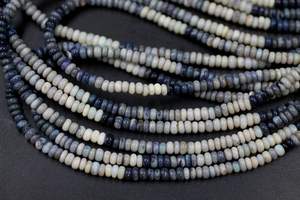 ลูกปัดโอปอลสีดำจากออสเตรเลียลูกปัดทรงกลม4มม. เรียบขนาด16นิ้วสำหรับทำเครื่องประดับ - Product Image 3