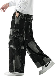 Nuevos Jeans Holgados para Hombre, Estilo Hip Hop, Pantalones Vaqueros de Pierna Ancha, Ajuste Holgado, Ropa Casual de Calle, Logotipo Frontal OEM - Product Image 5