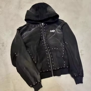 Sudaderas con capucha para hombre de algodón de 500g/m² de calidad de lujo con logotipo personalizado - Product Image 4