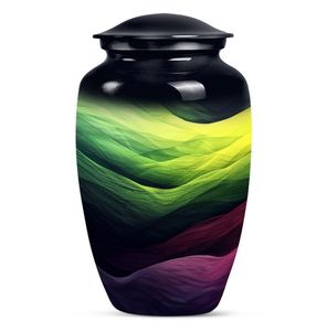 Urna Funeraria Moderna de Aluminio de Primera Calidad para Cenizas Humanas - Urna Funeraria de Diseño Abstracto para Suministro al por Mayor - Product Image 1