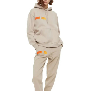 Fleece <b>womens</b> sweatsuit with oversized hoodie and jogger <b>pants</b> cozy fashionable outfit perfect for <b>lounge</b> autumn winter travel - Product Image 1
