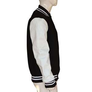 Veste universitaire unisexe en laine respirante, vêtements décontractés, vestes de style lettreman, vente en gros - Product Image 3