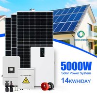 Système solaire domestique hors réseau Tianon T-001 48V monophasé 20kW MPPT haute tension autonome avec batterie lithium-ion monocristalline