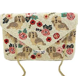 Amazing Classy <b>Clutch</b> with a Chain Strap and Beads <b>for</b> Party <b>Wedding</b> Special Occasions-Evening <b>Bags</b> - Product Image 2