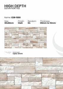 Azulejos de Porcelana para Paredes Exteriores de 300x600 mm, Revestimiento Exterior - Product Image 5