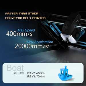 Impresora 3D IdeaFormer IR3 V2 con Cinta Transportadora de Acero de 250x250 mm, Eje Z Infinito, Bandeja Extendida y Firmware Klipper - Product Image 4
