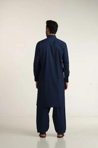 Ensemble Salwar Kameez décontracté pour homme, bleu royal, nouvelle mode, vêtements pakistanais, indiens, islamiques, en coton, design respirant, poches latérales - Product Image 3