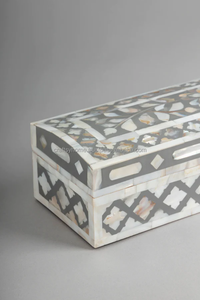 Caja de joyería con incrustaciones de madreperla de resina para decoración del hogar, caja de anillo de Material de madera para decoración de cajas de salida de oficina en casa - Product Image 5