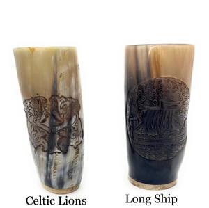 Vaso de Cuerno de Búfalo Estilo Vikingo Hecho a Mano para Beber Hidromiel, Cerveza, Cerveza Artesanal, Fiestas y Decoración, Especial de Navidad - Product Image 2