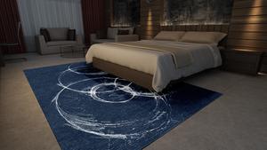 Juego de alfombras de lana anudadas a mano de diseñador de lujo abstracto moderno para sala de estar y dormitorio - Product Image 3