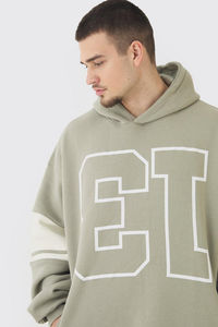 เสื้อกันหนาวลายขวางโอเวอร์ไซซ์ผ้าคอตตอน100% ความร้อนบุเทอร์รี่บุซับในฤดูหนาวโลโก้กำหนดเอง - Product Image 3