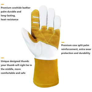 Guantes de soldadura resistentes al calor, producto superior, los mejores guantes de protección duraderos para uso industrial, la mejor calidad de INDUSTRIAS INCREÍBLES - Product Image 3