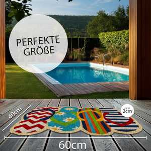 Alfombra de Entrada Moderna Reversible Tipo Flip-Flop, Alfombra de Goma y Poliéster para Oficina, Exterior, Baño, Fácil de Lavar - Product Image 5