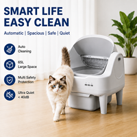 Litière électronique automatique pour chats multiples avec contrôle par application, capteur de poids, contrôle des odeurs et nettoyage facile pour la maison - Vente en gros