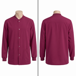 Blouson de travail unisexe haut de gamme en toile 240g, bleu marine gaufré, style hiver, à capuche, respirant, imperméable, OEM ODM - Product Image 1
