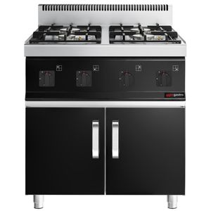 Estufa de gas - 23kW - 4 quemadores - con mueble base - 2 puertas - Product Image 2