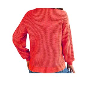 Jersey informal elástico suave de manga larga con cuello cuadrado elegante para mujer, suéter de punto cálido y cómodo para Primavera e Invierno - Product Image 4