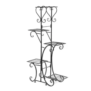 Jardinière de meubles de jardin avec support, vente chaude, support de 5 pots en métal, Pot de plante en fer pour jardinière - Product Image 1