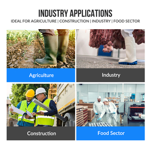 Venta al por mayor de zapatos de seguridad de trabajo agrícola con logotipo personalizado, botas de trabajo de PVC para hombres para trabajadores, botas impermeables hasta la rodilla - Product Image 4