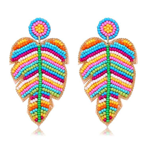 Elegantes pendientes colgantes de cuentas de semillas para mujer, joyería de moda para cada ocasión, para fiestas, eventos, bodas - Product Image 4