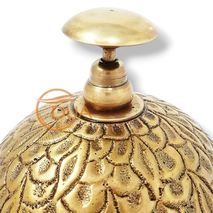 Antique Brass <b>Nautical</b> Table Bell Vintage Desk Bell with Polished Finish for Office Hotel <b>Decor</b> Tabletop Calling Bell Tableware - Product Image 6