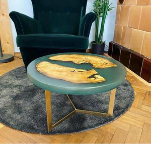 Modern Nesting <strong>Tables</strong> with Sky Color Base Customized Shape Premium Quality Resin and Wood Material <strong>Different</strong> Sizes New <strong>Style</strong> - Product Image 1