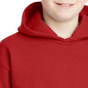 Sudadera de lana roja para hombre y mujer, Sudadera larga de invierno con capucha y estampado bordado con características transpirables de talla grande - Product Image 5