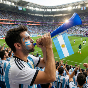 Trombetta in plastica con bandierina per squadre della Coppa del Mondo, per attrezzatura da cheerleading - Product Image 5