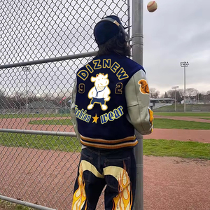 16-Vestes universitaires en laine lourde et en cuir véritable Vestes unisexes Letterman Bomber Style Vestes personnalisées Chenille Patch Fournisseur - Product Image 4