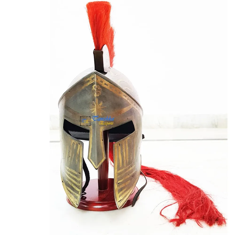 Casco espartano 300, casco de película, casco medieval completamente funcional, réplica de artesanía de Metal, casco portátil, regalo de Navidad y Halloween
