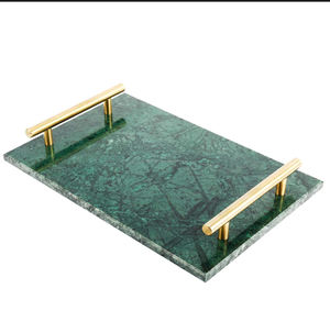 Meilleures ventes Plateau en métal doré Poignées Plateau de service décoratif de Noël moderne pour la maison Salon Art Ambiance Lifestyle - Product Image 6