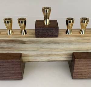 Excellent Design Menorah Wood Candle Holder for Christmas Decoration Wedding Centerpiece <b>Candlestick</b> Holder Home Tabletop Decor - Product Image 3
