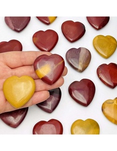 Mookaite แจสเปอร์ Hearts Mookaite เป็นอัญมณีสำหรับจักระหัวใจ,จักระ Plexus พลังงานแสงอาทิตย์และเบสจักระขนาดเล็ก - Product Image 1