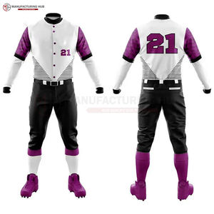 Nueva venta al por mayor de etiquetas personalizadas de moda caliente diseño profesional de moda demanda del cliente uniforme de béisbol - Product Image 2