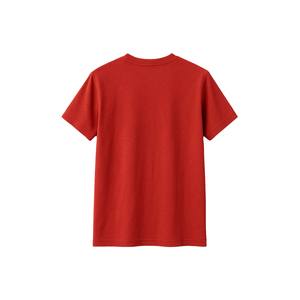 Camiseta de algodón rojo liso Camiseta de manga corta con cuello redondo Logotipo personalizado y OEM ODM Camisetas para hombre disponibles - Product Image 3