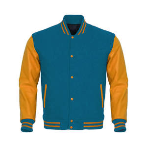 2024 Wholesale Custom Out Wear Embroidery Mens Bomber <b>Varsity</b> <b>Jackets</b> Color Blocking Button up <b>Vintage</b> <b>Varsity</b> <b>Jacket</b> - Product Image 3