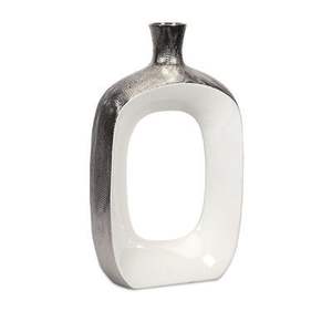 Elegante Jarrón de Metal Dorado Estilo Costero, Centro de Mesa Decorativo Hecho a Mano para Decoración Moderna de Mesa de Comedor y Sala de Estar - Product Image 1