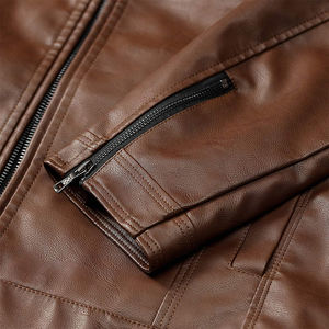 Veste en cuir pour homme la plus populaire, de haute qualité, personnalisée, fabriquée au Pakistan, imperméable, respirante, coupe-vent, avec logo frontal - Product Image 3