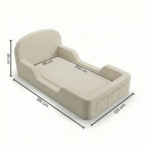 High Quality Twin Toddler Bed Full <b>Foam</b> Eco-Friendly Velvet <b>Upholstery</b> Comfortable Modern Design Soft Compressed Kindergarten - Product Image 6