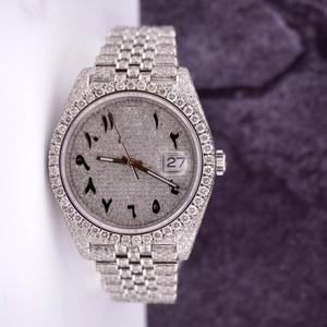 นาฬิกาสแตนเลสประดับเพชรเพชรทรงกลม - Product Image 6