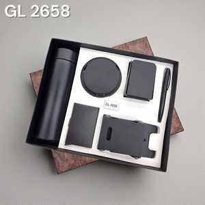 Carnet A5 avec boucle magnétique, porte-cartes en métal, emplacement pour cartes de visite, bouteille isotherme chaude et froide, stylo à bille en métal, porte-clés, coffret cadeau - Product Image 2