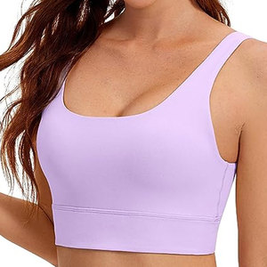 Solid Color Sports <b>Bra</b> High Support Shockproof Gym Fitness <b>Bra</b> Breathable Quick Dry <b>Removable</b> <b>Pads</b> Front Sports <b>Bra</b> For Women - Product Image 6
