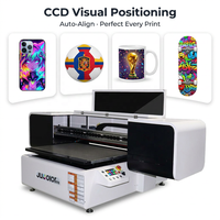 Jucolor Nueva Impresora UV de Cama Plana con Solución de Posicionamiento Visual A1 Gen6 6090 para Vidrio/Madera/Metal/PVC/Cuero Dorado Totalmente Automática