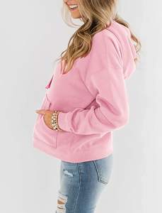 2026 Women Clothing 100% Cotton <b>Fleece</b> <b>hoodie</b> plus size quick drying breathable lightweight hooded sweatshirt - Product Image 6