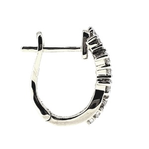 Direct From China Manufacturer High Quality Vintage 18K White Gold Hoop Earrings Round Diamond Women Weddings Parties - Product Image 3