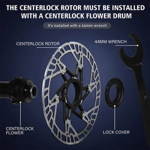 BUCKLOS RT-MT860/760 Rotors de frein à <span class=keywords><strong>disque</strong></span> <span class=keywords><strong>Centerlock</strong></span> 160mm anneau de verrouillage Rotor de <span class=keywords><strong>disque</strong></span> de frein 2/1 pièces VTT route vélo Rotors flottants - Product Image 3