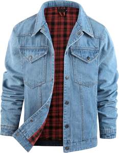 Nouvel arrivage Veste en jean de camouflage enduit de couleur unie pour hommes Qualité supérieure Logo personnalisé OEM Marque Vêtements d'extérieur En vrac Usine directe - Product Image 4