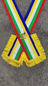 Juego de fajas y guantes masónicos OES-5 colores-Orden de Eastern Star Regalia Diseño de emblema simbólico - Product Image 4