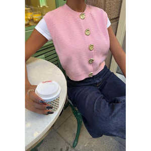 Gilet en tricot boutonné Helios Gold 5186, vêtement d'extérieur élégant - Product Image 5