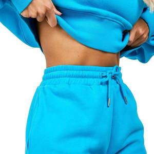 High Quality New Style Custom Logo OEM Solid Color Oversized <b>Ladies</b> Hoodies Women Sweatshirt <b>Shorts</b> - Product Image 6